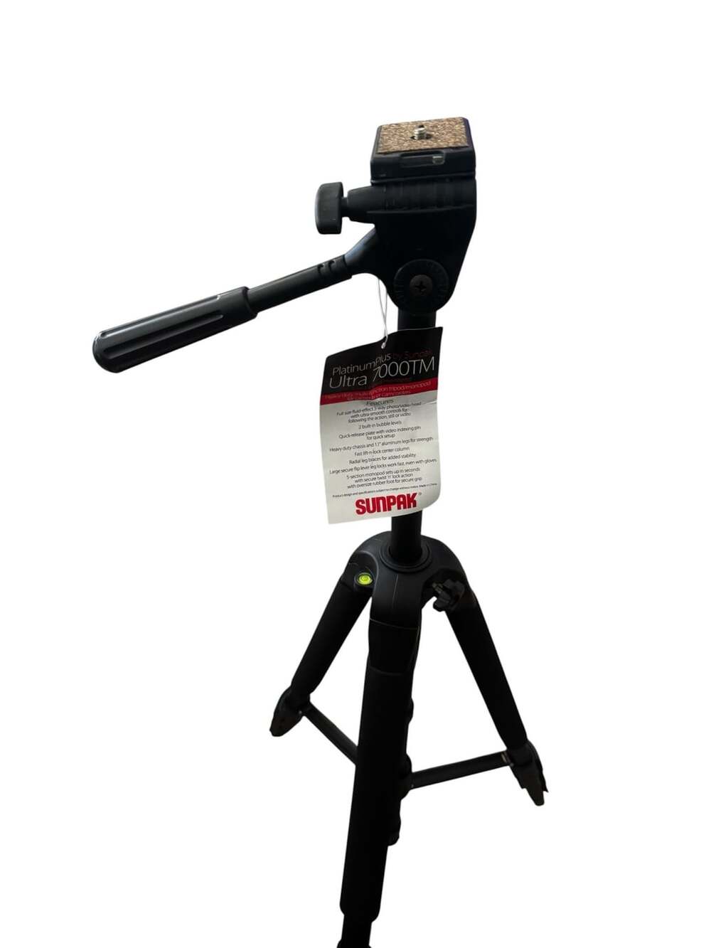 Sunpak PlatinumPlus Ultra 7000TM 2-in-1 70" Heavy Duty Tripod and Monopod
